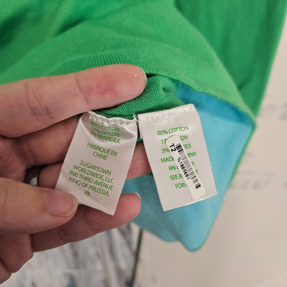 Lilly Pulitzer Womens Green V-Neck Long Sleeve Cotton Blend Sweater Size M - Picture 5 of 9